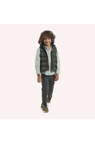 Panço Erkek Çocuk Kapüşonlu Yelek Haki 2421bk23013-4955 001