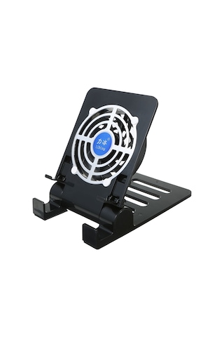 Vkemall Siyah Akıllı Telefon Ve Tablet Soğutucu Standı - Ayarlanabilir, Fanlı, Sesiz, Geniş Uyumluluk