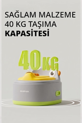 Wellgro Dino 2'si 1 Arada Bebek Lazımlık ve Tuvalet Adaptörü - Gri
