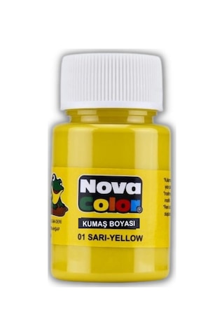 Sarı Kumaş Boyası Tişört Çanta Tekstil Boyası 30 ml 1 Adet Nova C