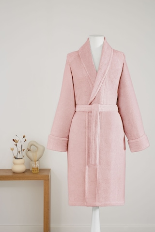 Sadem Organik Pine Şal Yaka Bornoz Açık Pembe