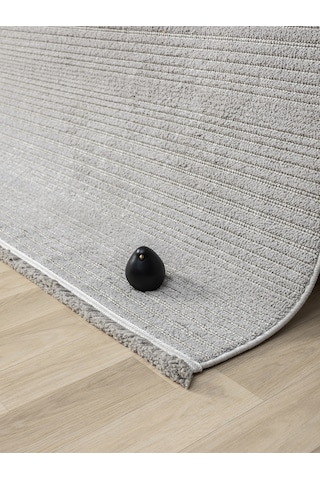 Mariesse Home Step Serisi Naturel Bukleli Yumuşak Dokulu Iskandinav Dokuma Halı Gri