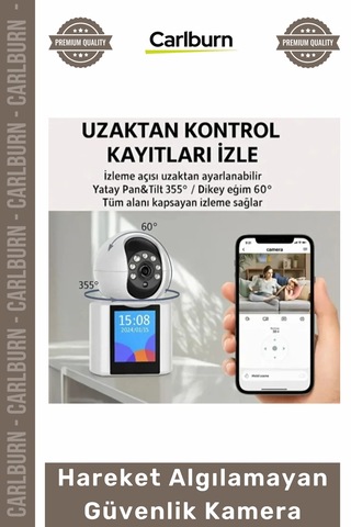 Kamera Akıllı Ev 24 Ghz Wifi 4mp Yüksek Çözünürlük Hareket Algılama Uzaktan Erişim Güvenlik Kamera