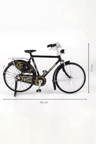 Siyah Yüksek Kaliteli Metal 1:10 Ölçek Koleksiyonluk Die Cast Model Klasik Bisiklet Çok Renkli