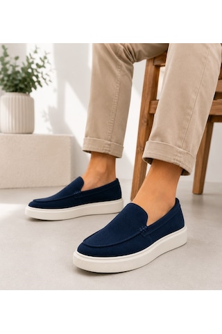 Lufian 111230309 Zayn Sneaker Erkek Deri Ayakkabı Lacivert