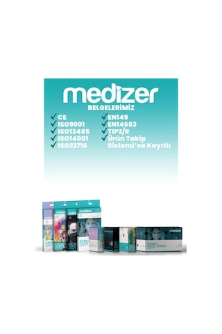 Medizer Meltblown Beyaz Cerrahi Maske, 3 Katlı, Telli, 150 Adet