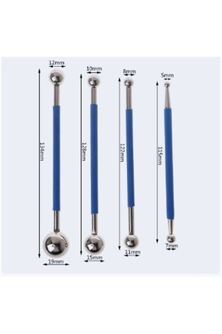 Yunboo Metal Grout Press Tool Set - 4 Parça Seramik Tuğla Ocağı Dolgu Aleti - Profesyonel Tiling Bakımı Gereci Mavi