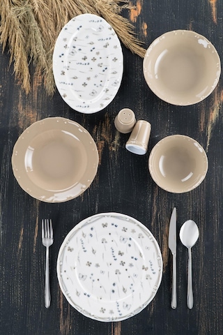 Flora 6 Kişilik 23 Parça Porselen Yemek Takımı