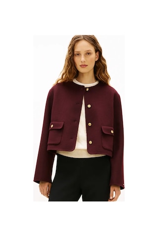 Tommy Hilfiger Df Wool Blend Reg La, Xıh Bordo Kadın Ceket