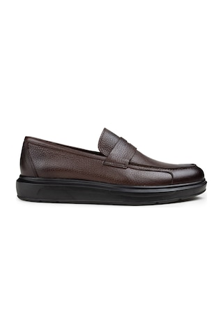 Deery Hakiki Deri Kahverengi Comfort Erkek Loafer Kahverengi