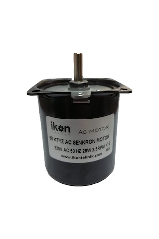 İkon Teknik AC SENKRON MOTOR 68 KTYZ 28 Watt 2.5 RPM 220 Volt