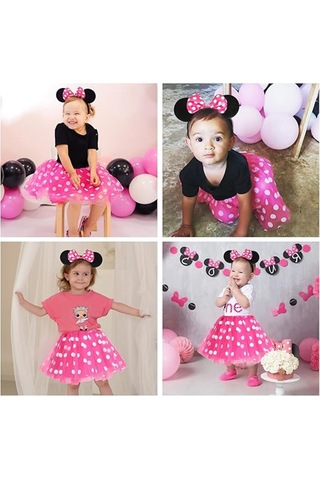 Vaveni Pembe Fiyonklu Minnie Mouse Tacı Kulak Nessiworld Arz Diğer
