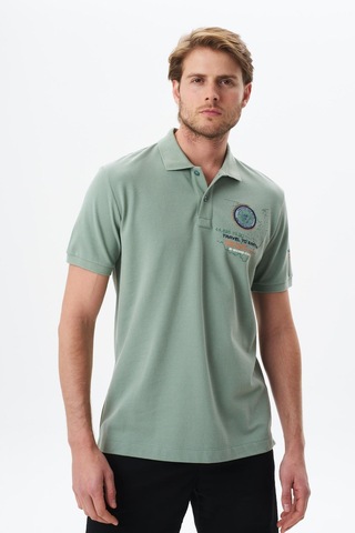 AR-MA Arma Erkek Regular Fit Baskılı % 100 Pamuk Pike Polo Yaka Tişört Y29374355102 Yeşil-y2 Yeşil