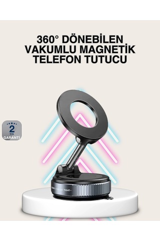 Ceylan Adam Güçlü Mıknatıslı Vakumlu Araç Telefon Tutucu Alüminyum Gövde