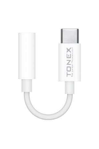 Tonex AX-03 Type-C to 3.5mm Kulaklık Dönüştürücü Kablo Beyaz