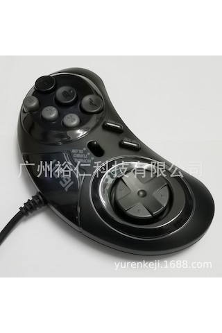 Yunboo Sega İçin 9 Pinli Siyah 16 Bit Oyun Kolu - Hızlı/yavaş Vuruş Fonksiyonu, Taşınabilir Oyuncu Kolu