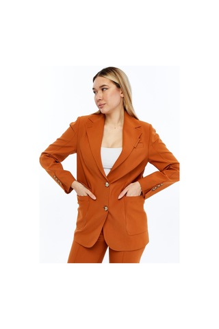 Selectmoda Kadın Tarçın Kemik Düğmeli Blazer Ceket
