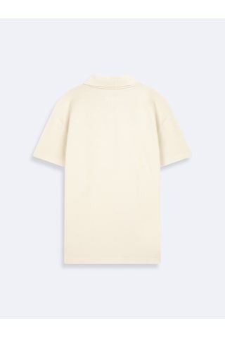 LTB V Yaka Pike Polo Yaka Bej T-shırt Haki