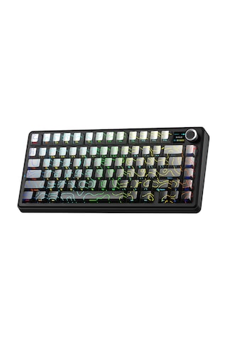 Aula F75 Max Mekanik Rgb Tkl Reaper Switch Kablosuz Makrolu Hot Swap Klavye Desenli Siyah