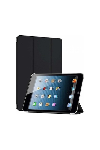 Apple Uyumlu iPad Mini 2 / Mini 3 Smart Cover Stand Arkası Şeffaf Tablet Kılıfı Kapaklı Kılıf