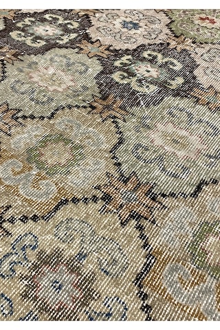 Bohem Stil Vintage Halı Özel Tasarım Renkli Anadolu Koleksiyonu Doğal Halı Çok Renkli