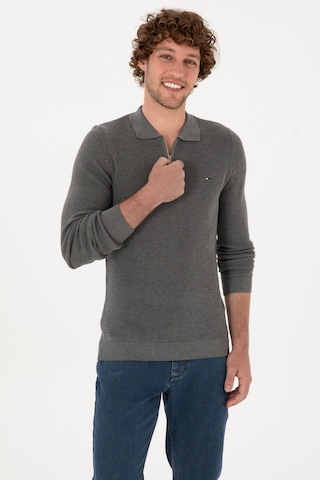 U.S. Polo Assn. U.s. Polo Assn. Erkek Gri Melanj Kazak /triko 50313685-vr086