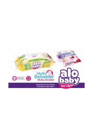 Alobaby Alo Baby Islak Havlu 90 Lı Gül 12 Paket
