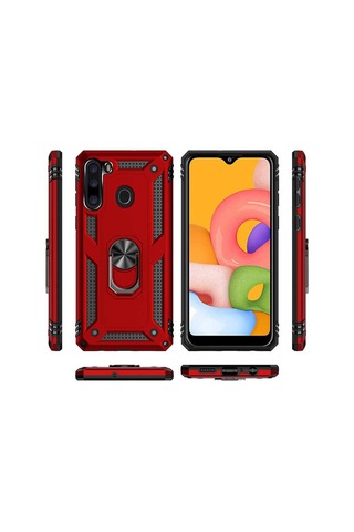 Samsung Uyumlu Galaxy A21 Kılıf Zore Vega Kapak-Siyah