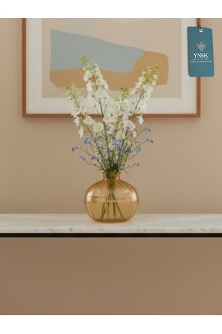 Chacha Home Modern 3'lü Minimalist Cam Çiçek Vazosu Dekoratif Masa Üstü Vazo Seti Bal