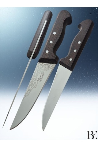 Beknife Bemiral Bıçak No.1 14 Cm 10121.14 Wenge Saplı İşlemeli Kasap Bıçağı 36mm X 140mm X 3mm