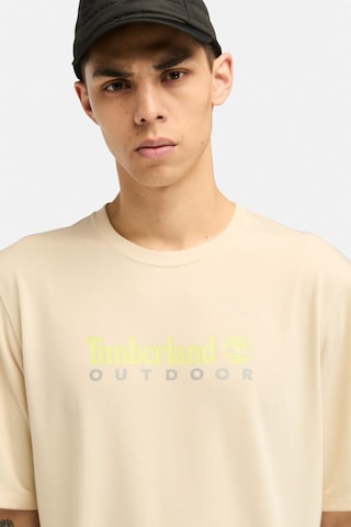 Timberland Uv-protectıon Logo Short Bej Erkek Kısa Kol T-shirt 000000000102084340 Bej-lıla