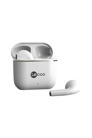 Qingmipy Lecoo C7 Bluetooth 5.1 Kulaklıklar - Yarı Girişli Spor Stili, 13mm Hoparlör, 4 Saat Çalma Süresi, Type-c Şarj, Beyaz