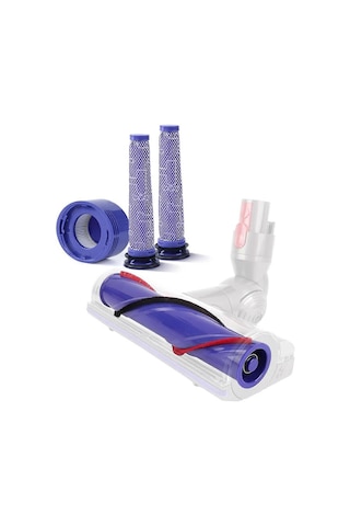 V7 V8 Elektrikli Süpürge Yedek Parçaları, Yedek Parçalar İçin Uyumlu Silindir Fırça + Ön Ve Son Hepa Filtre Kombinasyonu