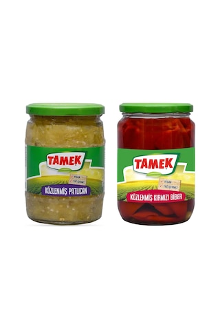 Tamek Közlenmiş Biber Ve Patlıcan Cam Kavanoz 2 Li