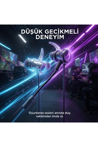 Lexroo Rm-k21 Superb 3,5mm Gaming Siyah Kulak İçi Mikrofonlu Kulaklık