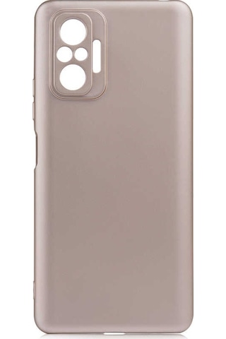Noktaks - Xiaomi Uyumlu Xiaomi Redmi Note 10 Pro - Kılıf Mat Renkli Esnek Premier Silikon Kapak - Gold