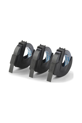Lexroo Yapışkanlı Plastik Kabartma Şerit, 9 Mm X 3 Mt Rulo, Mavi Üzeri Beyaz Baskı