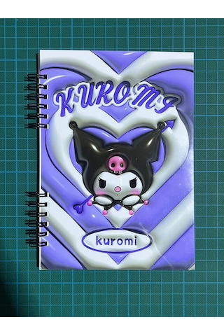 Kuromi Efektli Stickerlı Defter 50 Sayfa Çizgisiz