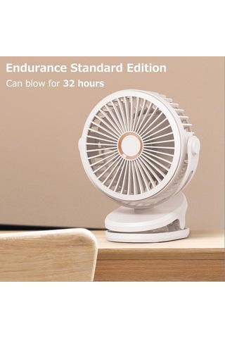 Fan Sessiz Şarj Küçük Klipsli 5000mah Usb Masaüstü Eqf2mu Beyaz