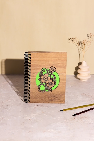Doğal Ahşap Kapaklı Çizgisiz Defter Şık Ve Dayanıklı Tasarım 11