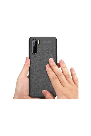 Oppo Reno 3 Kilif Deri Desenli Kamera Çikintili Kalite Silikon 446593683