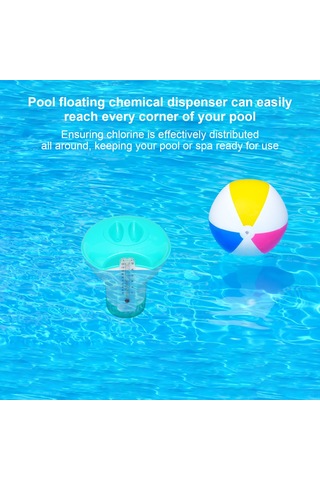 Fosenze Halka Su Temizleyici, Termometreli Yüzme Havuzu Klor Tablet Dağıtıcı, Yeniden Kullanılabilir Pp Malzeme İle Göl Mavisi Diğer