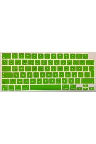 Arabulalaca MacBook Uyumlu Air 15 A2941 M2 Türkçe Klavye Koruyucu Yeşil