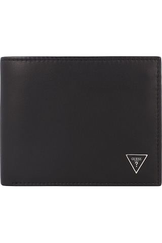 Guess Firenze Geldbörse Rfıd Schutz Leder 12 Cm Siyah