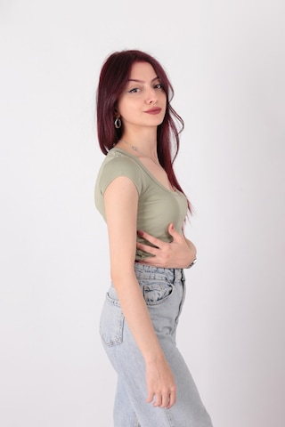 Busem S0016476 Kadın Bluz Su Yeşil
