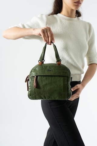 Baginn Retro Vegan Deri Günlük Kadın Postacı Çanta Çapraz Askılı Omuz Çantası Yıkama Suni Deri 27 23 Cm Yeşil