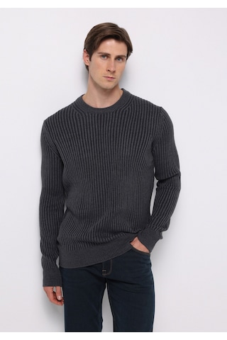 Colin's Colins Regular Fit Yuvarlak Yaka Jakarlı Erkek Lacivert Kazak Cl1076733 Q1.v2 Nav Lacivert