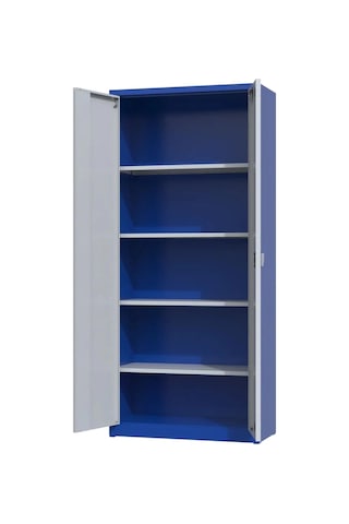 Çelik Dosya Dolabı Metal Dolap Ofis Dolapları Arşiv , Garaj , Bahçe , Kiler , Balkon Mavi / Açık Gri