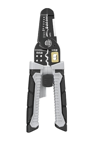 Geeksen Endüstriyel Elektrikçi Testere: Çok Fonksiyonlu Kablolu Telli Açıcı, Kesici Ve Presley - Siyah-gri Kollü Dayanıklı Araç