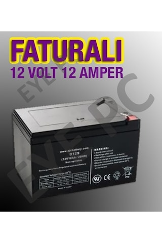 12 Volt 12 Amper Şarj Edilebilir Akü Oyuncak Araba Pilsan Uyumlu